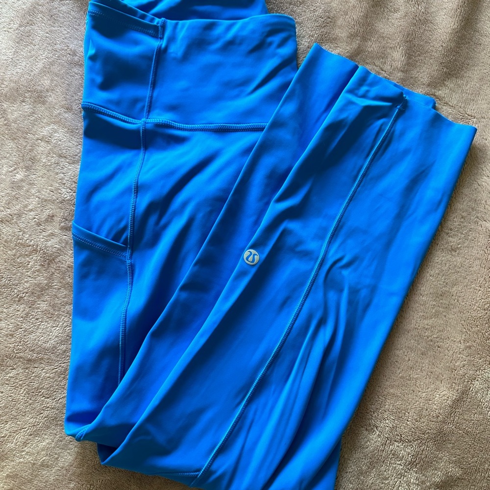 Lululemon Fast and Free High Rise Crop 23 in Color- Poolside